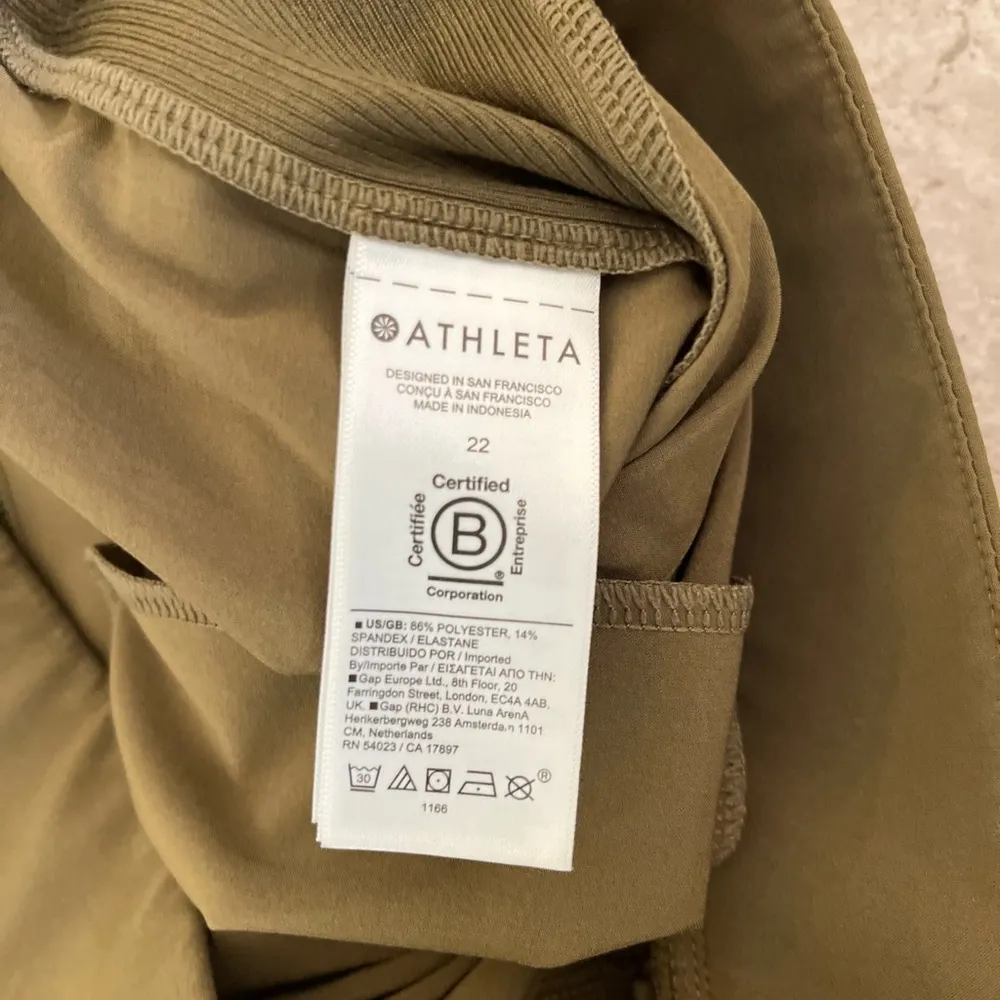 Athleta Plus Size 22 Olive Green Athletic Performance Stretch Pants Pull On - Image 7