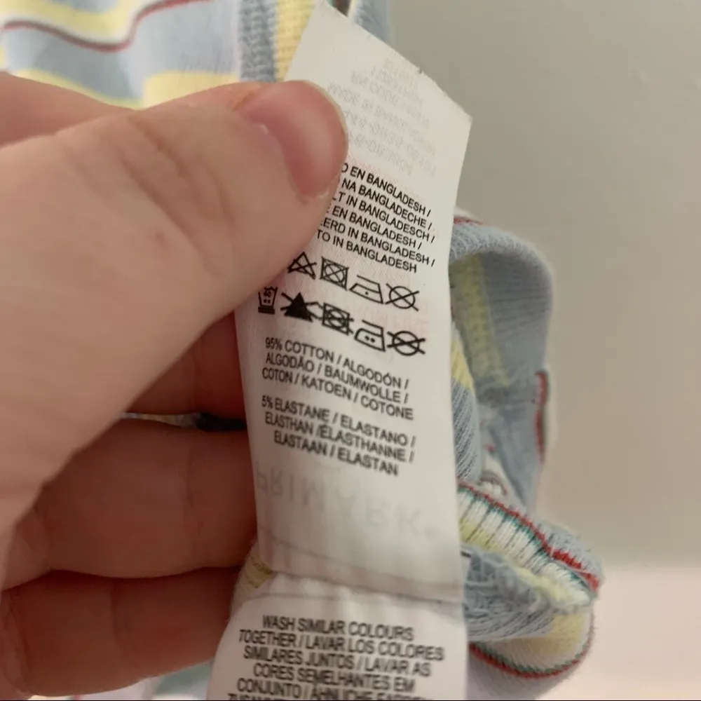 Primark Cropped Tank Top Ribbed Light Blue Stripe - Image 7