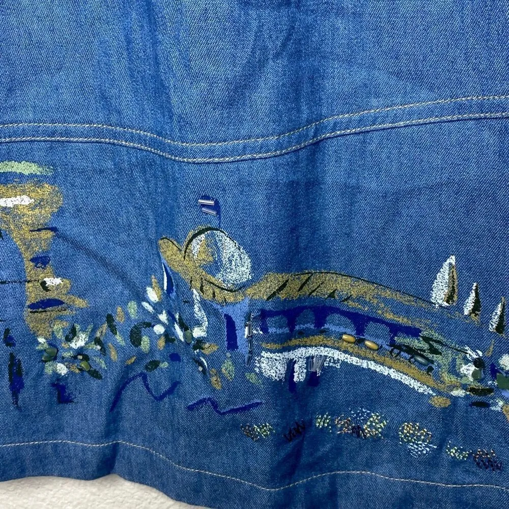 Vintage‎ Koret Two Piece Skirt Set Blue Size M - Image 11