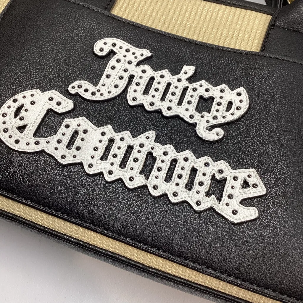 NEW! Juicy Couture Black and Cream Cross Body Bag Purse - Image 5