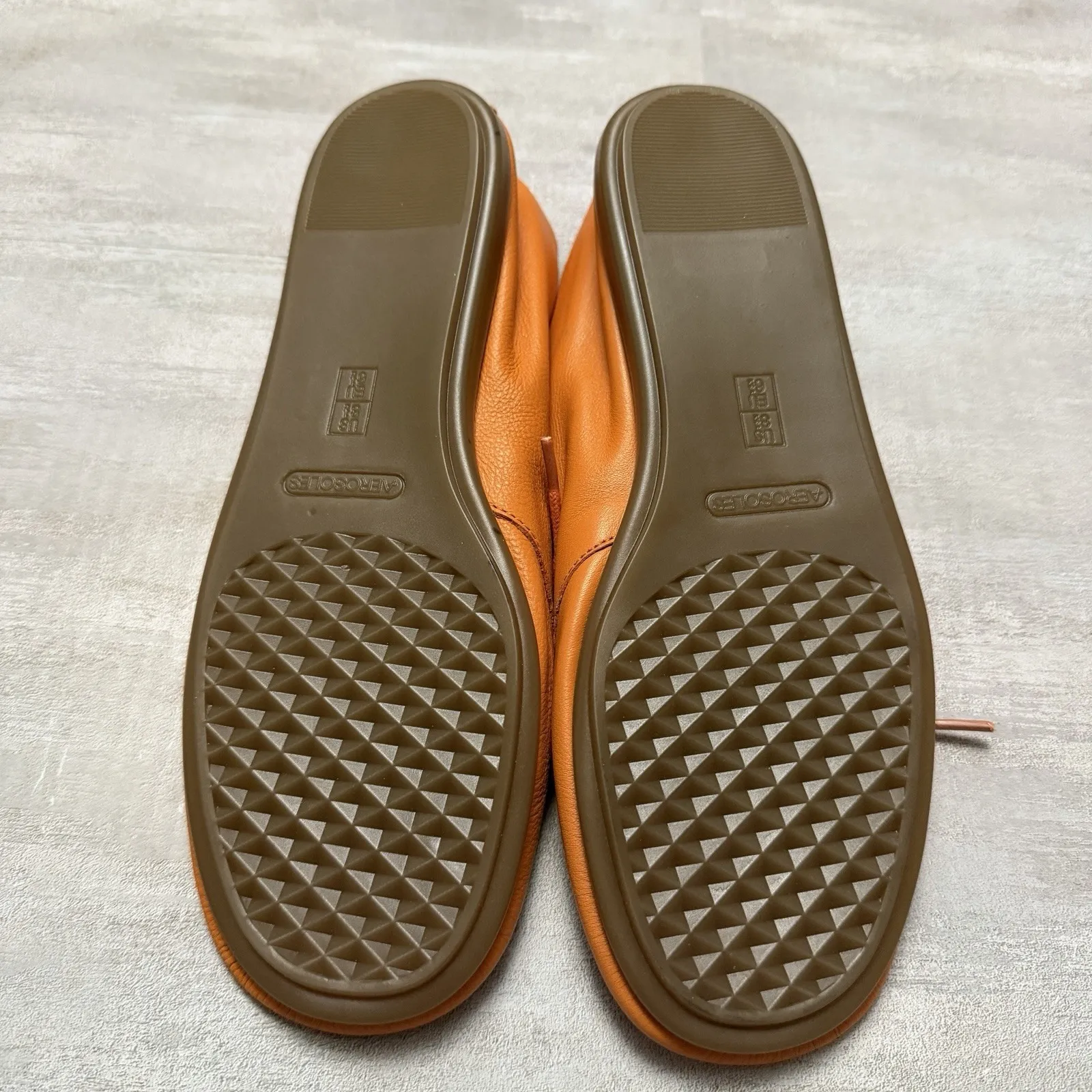 Aerosoles Signature Guitar Solo Orange Soft Leather Oxford Flat Women's Size 8.5 - Image 11