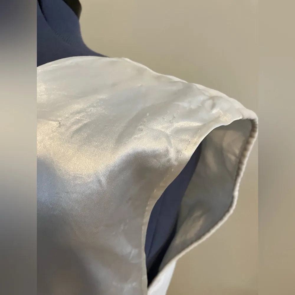 Vintage 1950s 1960s Dress / Ivory Cotton Velvet Sleeveless Dress White Size M - Image 5