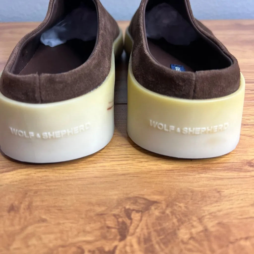 Wolf & Shepherd Cruise Slip On Shoes Womens Size 9‎ Brown Suede Mule Slide - Image 4