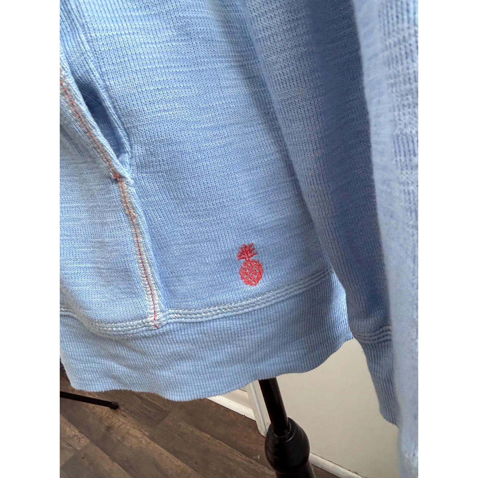 Tommy Bahama Tobago Bay Pima Cotton Tencel Full Zip Hoodie Medium layered - Image 3