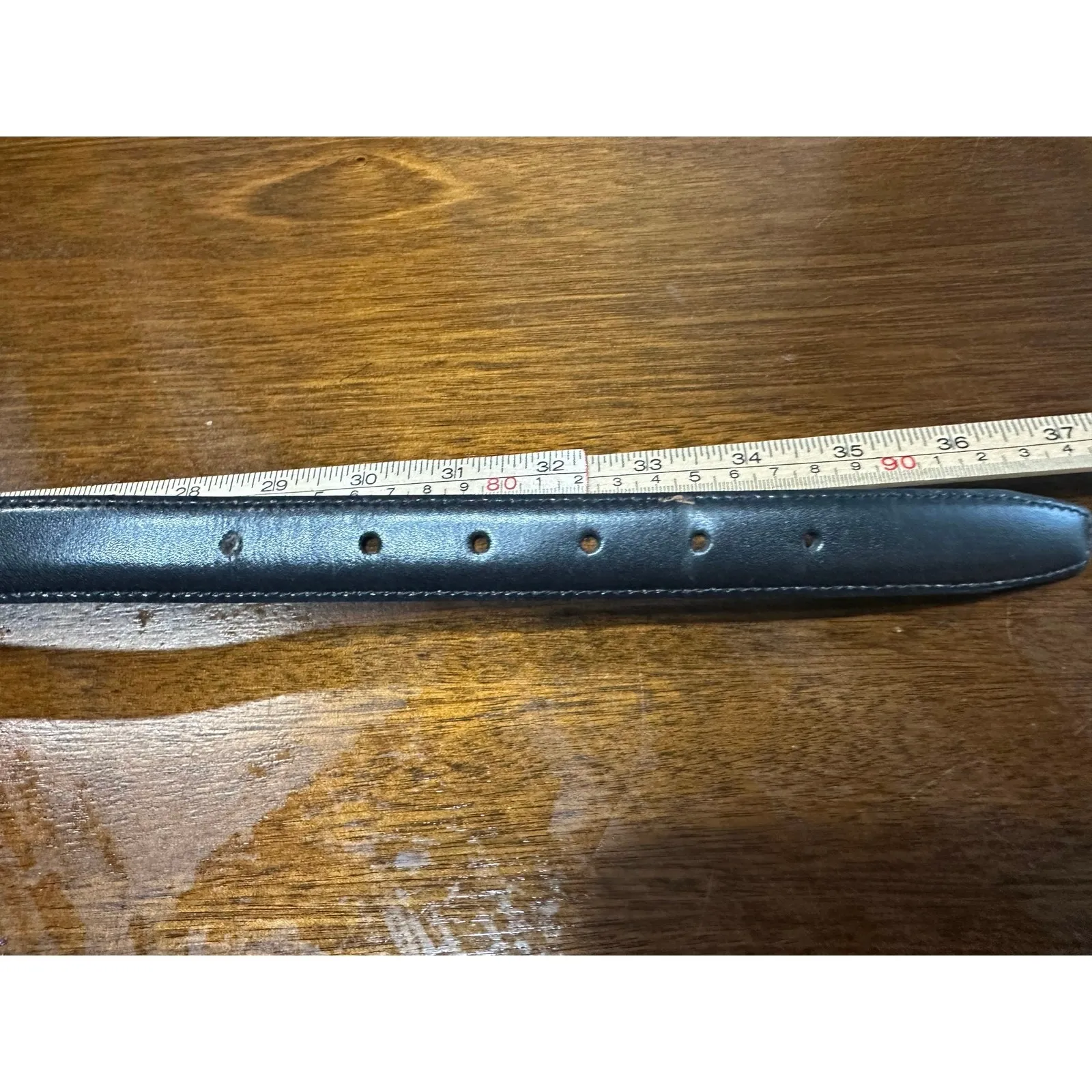 Solid Brass Genuine Leather Belt Women Small Western Cowgirl Grunge Y2K Twee Black - Image 5