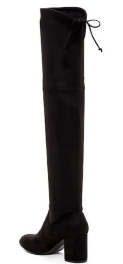 Charles By Charles David Velvet Over the Knee Heeled Boots in Black Size 8 - Image 1