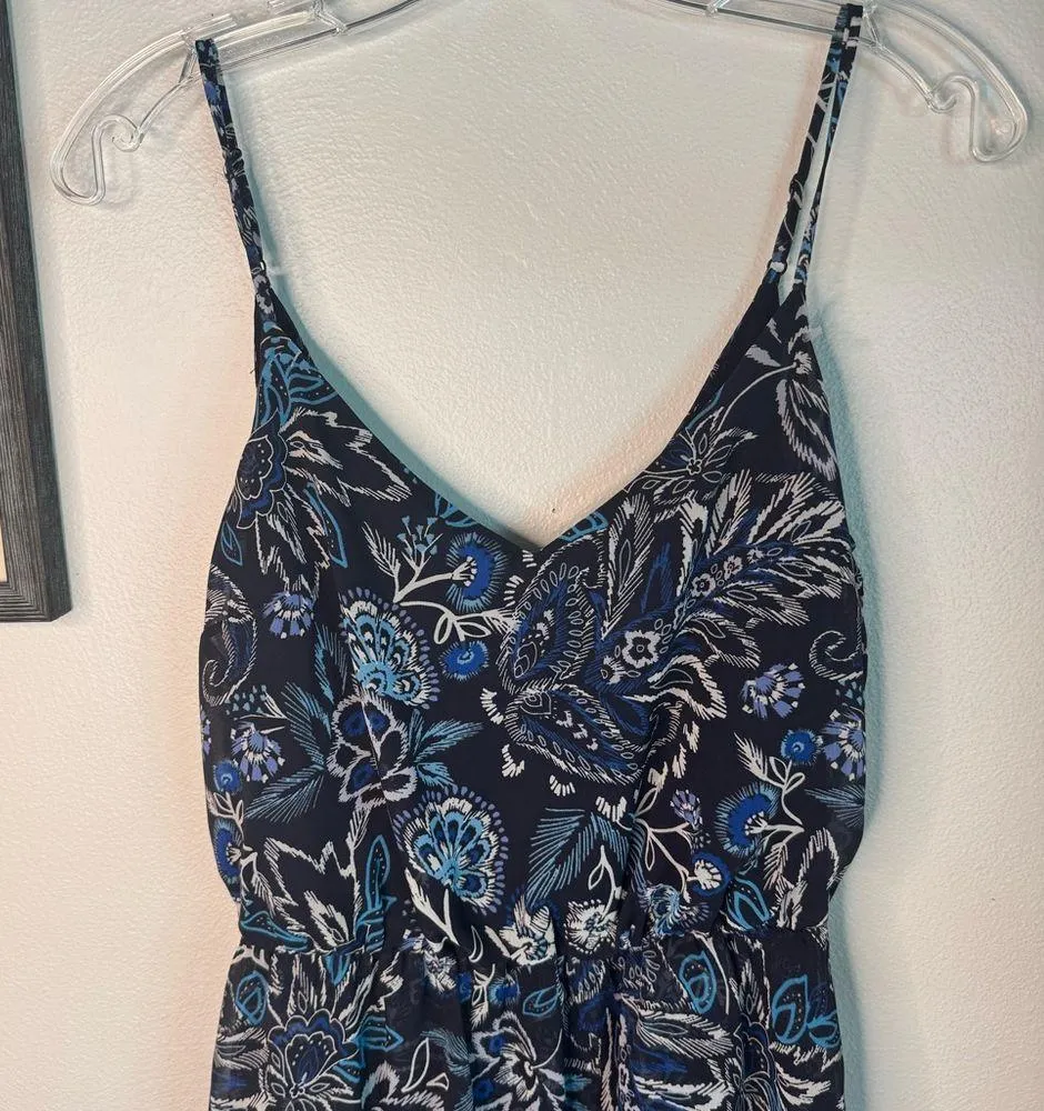 Eliza J Blue Floral Tiered Ruffle  Maxi Dress - Image 5