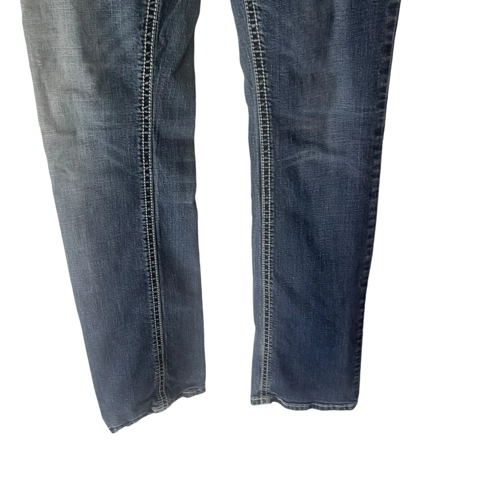 Cedar Rose Women's Size 26 X 36 Tall Rodeo Medium Wash Straight Leg Jeans Blue - Image 4