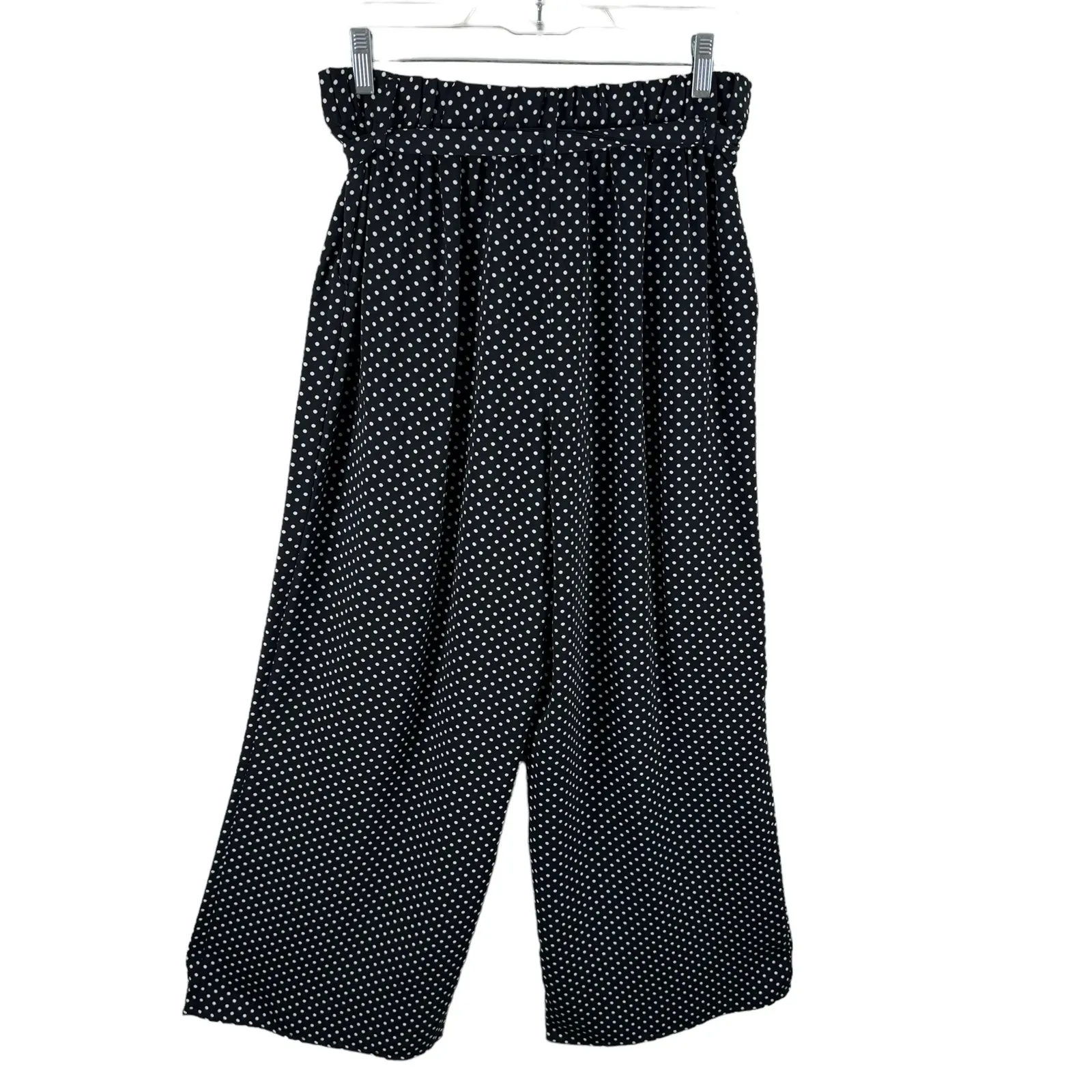 Adrienne Vittadini NWT Polka Dot Wide Leg High Rise Elastic Waist Dress Pants M - Image 2