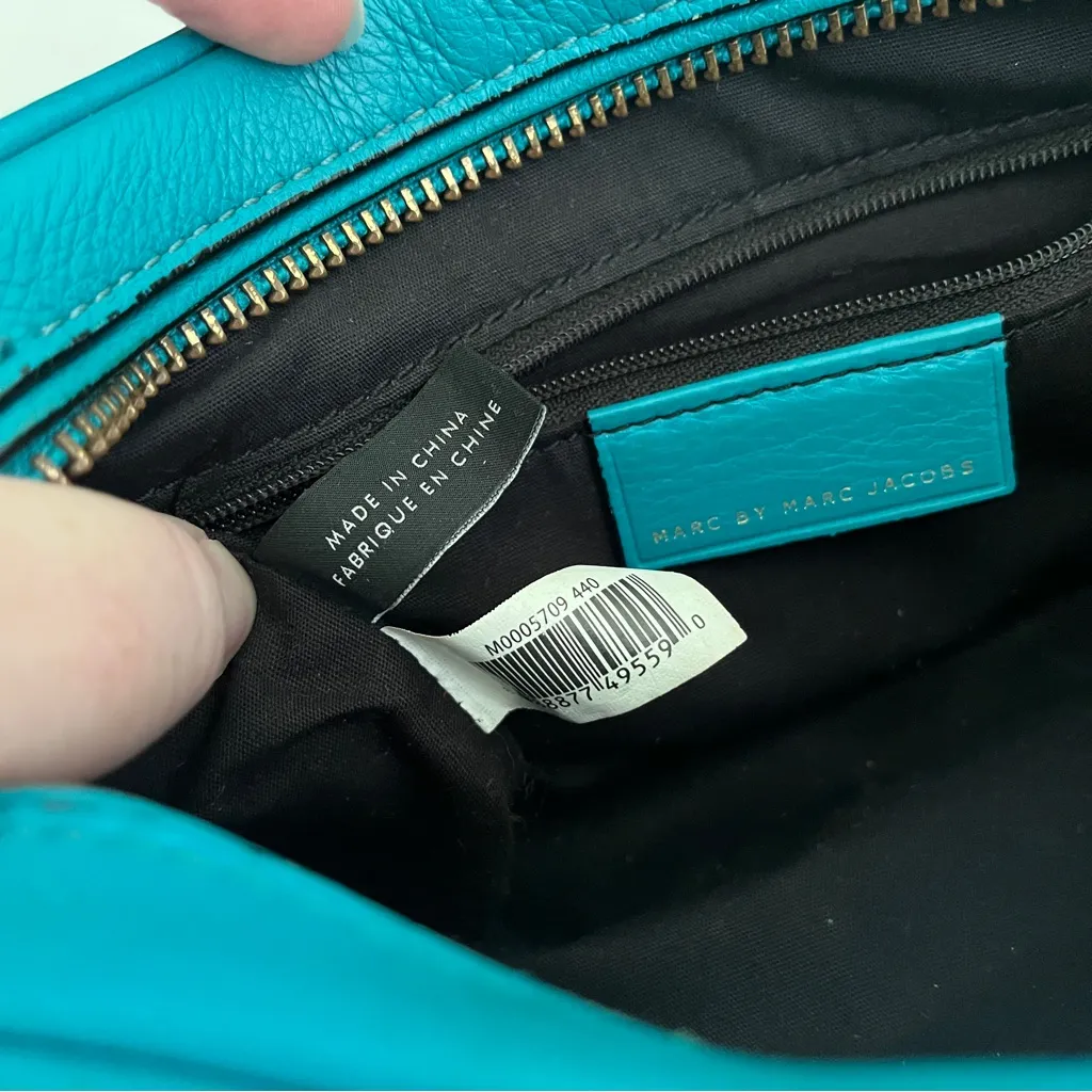 Marc by Marc Jacobs Turquoise Leather ‘Sally’ Crossbody Bag - Image 10