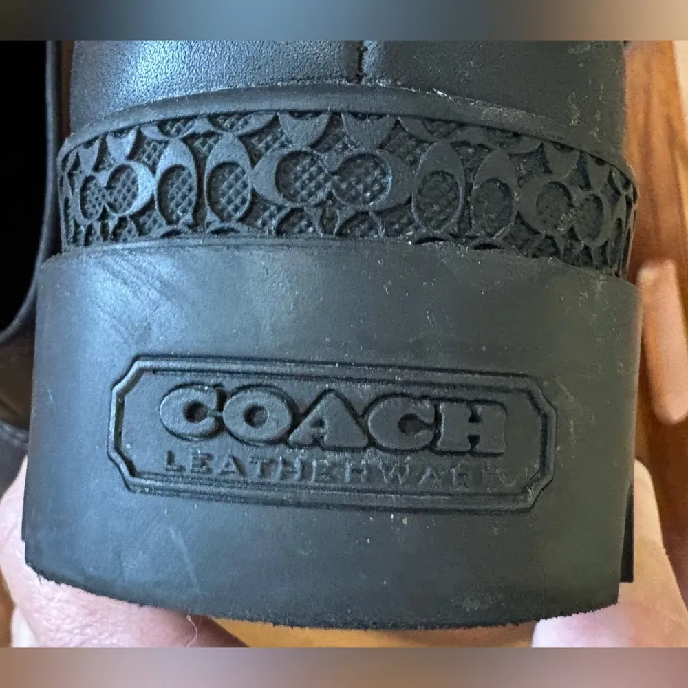 COACH Black Leather Trooper Moto Boots - Image 7