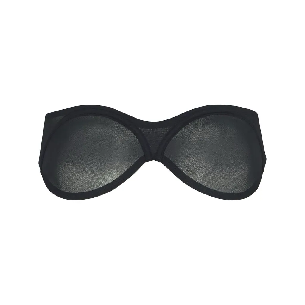 NWT Skims Ulta Fine Mesh Strapless Bra Onyx Black Sheer sz 36B - Image 2