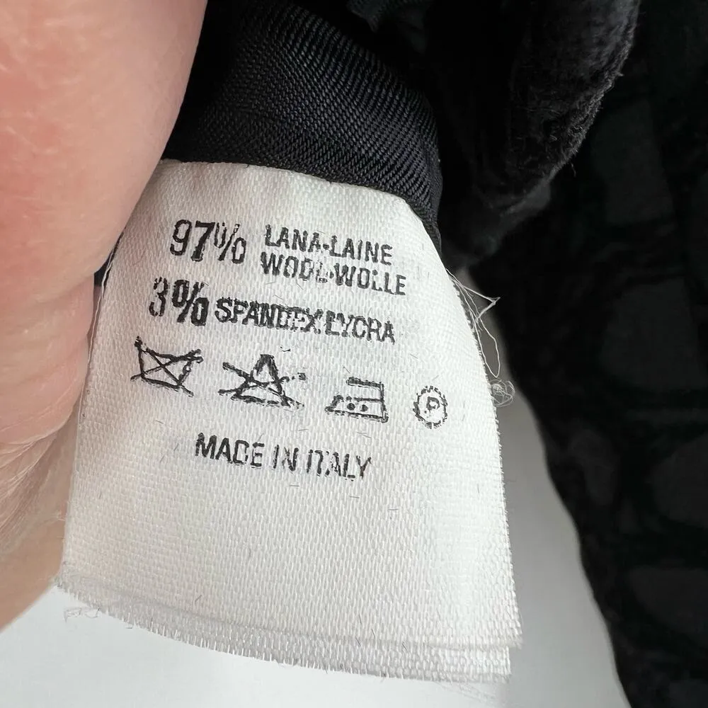 Missoni black contrast pattern cropped jacket circles squares 97% wool 42/ US 6 - Image 4