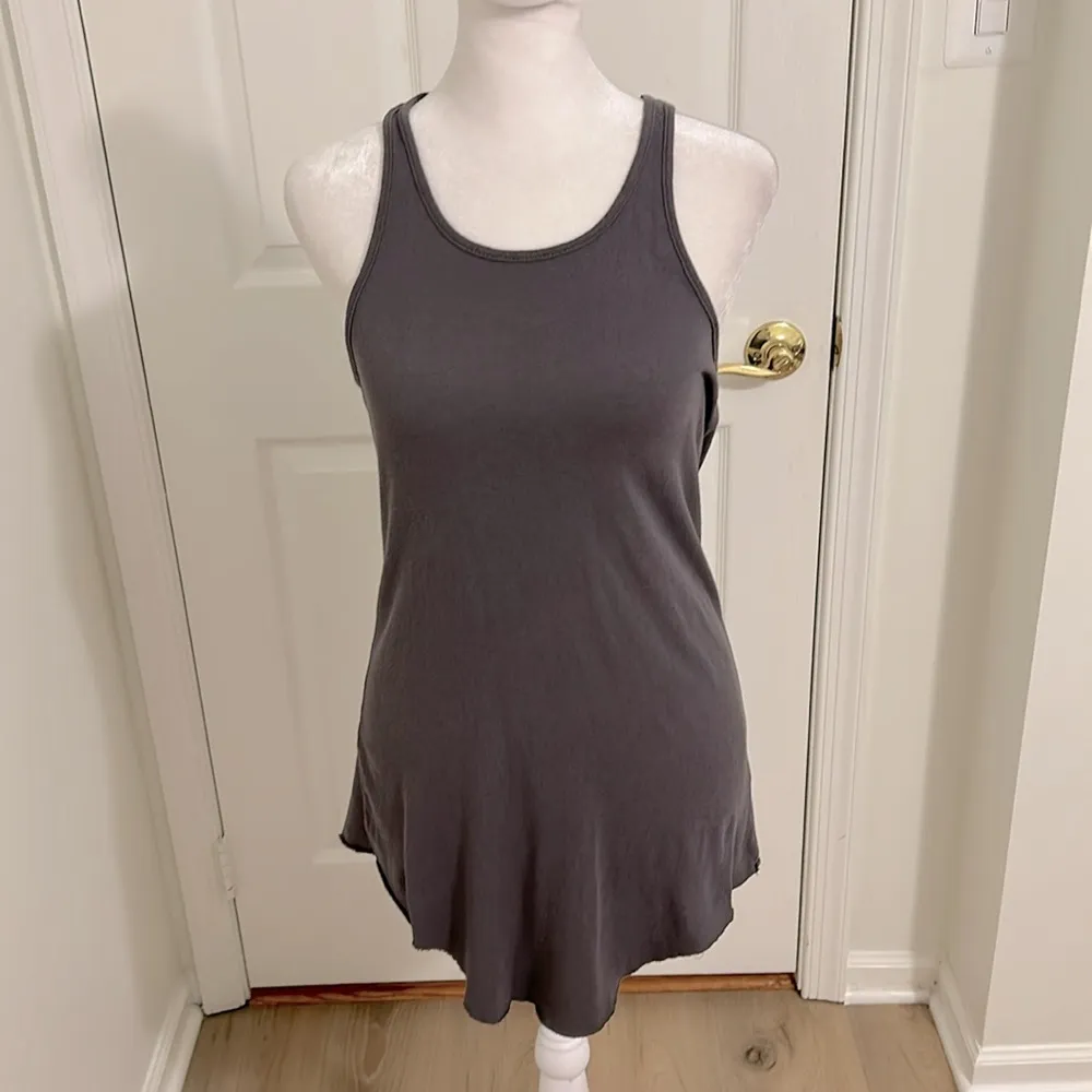 Frank & Eileen Tee Lab Long Layering Cotton Racerback Tank Grey Size Small - Image 4