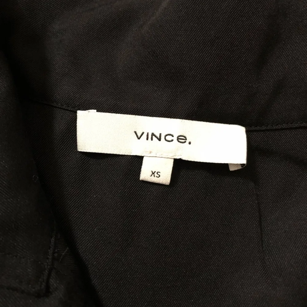 VINCE Stand Collar Silk Blend Shirt Size XS - Image 8