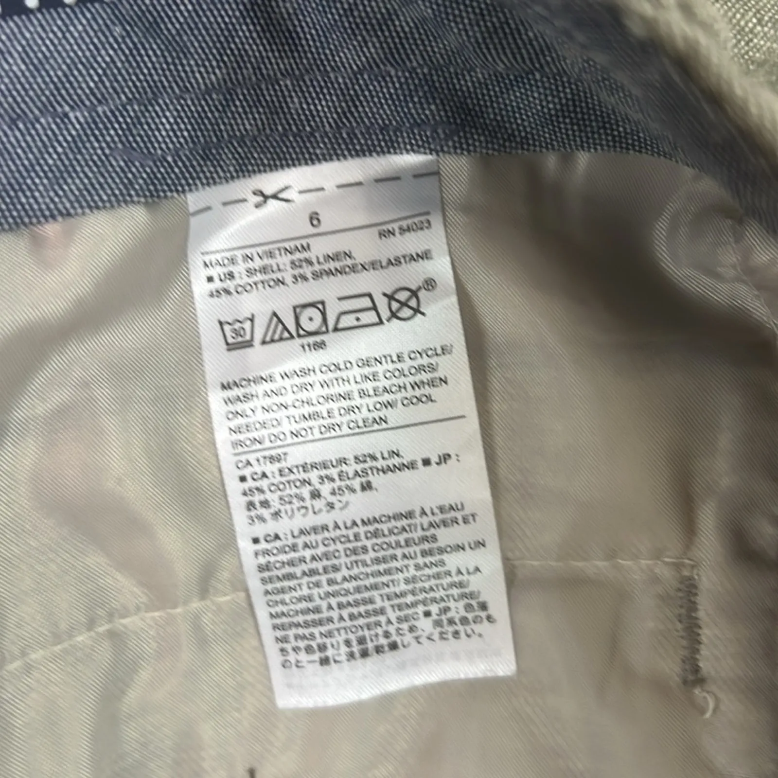 Women’s Banana Republic Gray linen Avery pants Mid rise straight leg size 6 - Image 8