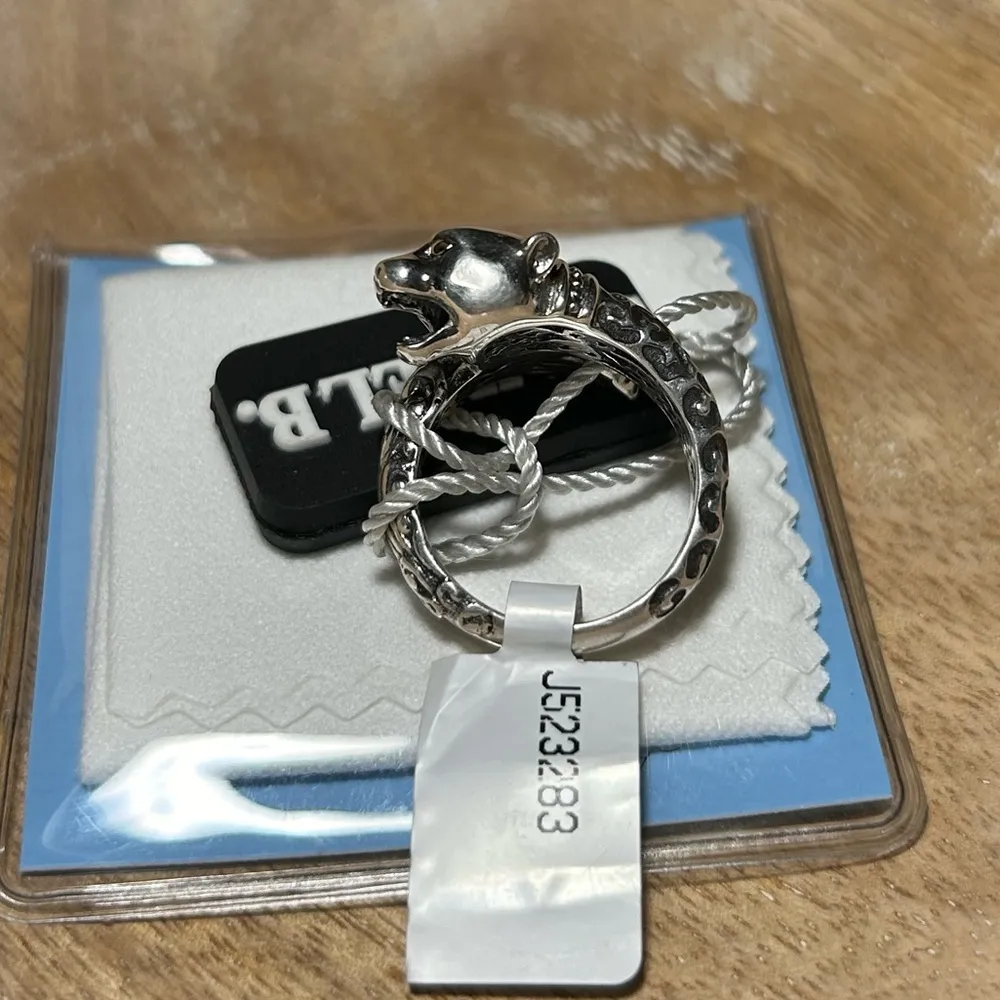 NWT Samuel B Sterling Silver 18K Gold Leopard Bypass Ring - Image 7