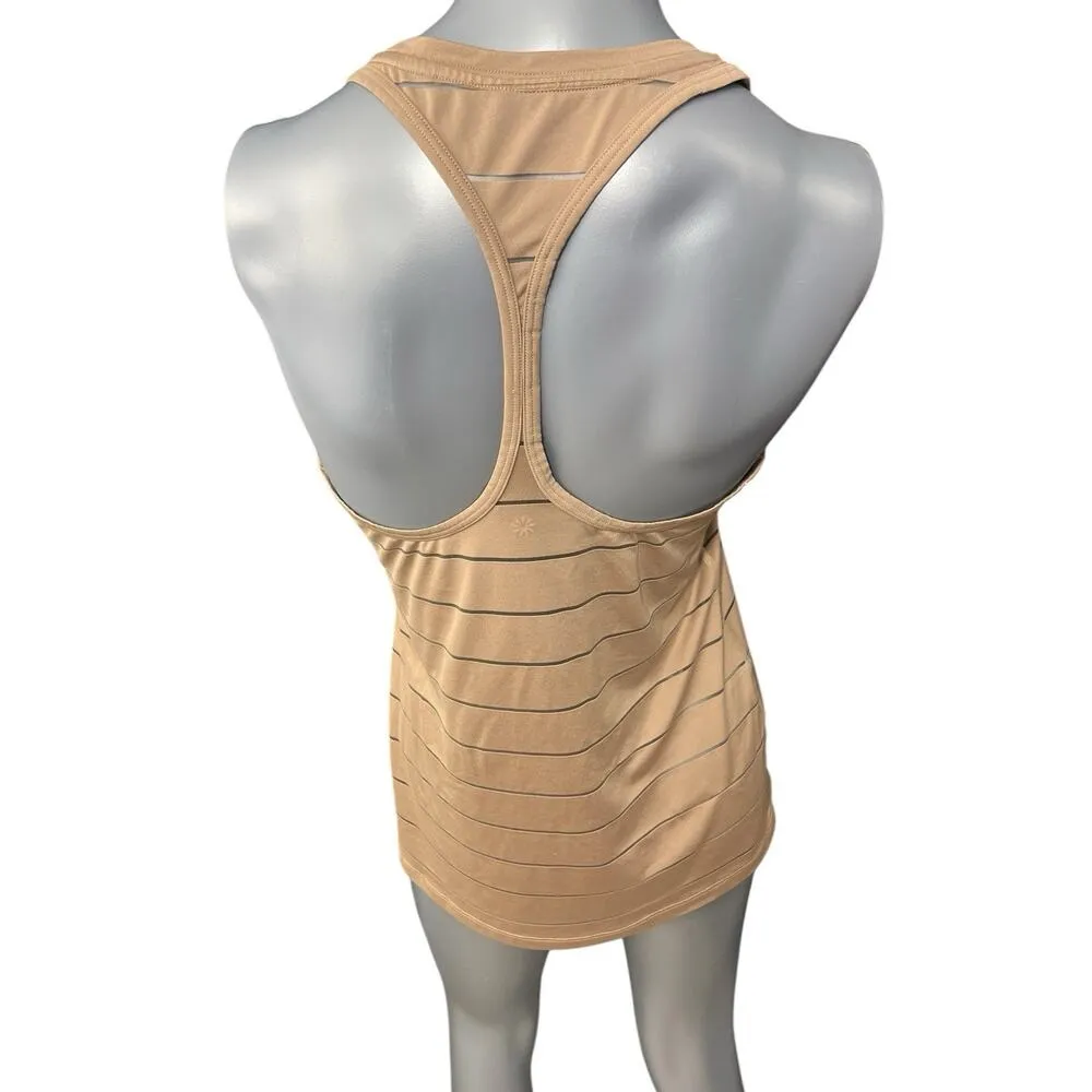 Athleta Women Brown Gold Sleeveless Tank Top Racerback Small Activewear Exercise - Image 5