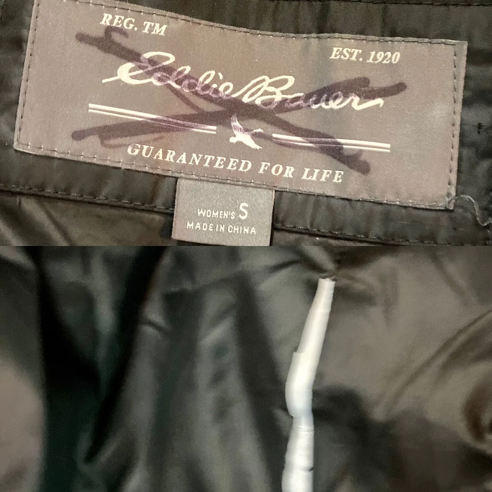 Eddie Bauer Goose Down Ski Lodge Puffer Parka Jacket Coat Womens Small - Image 12