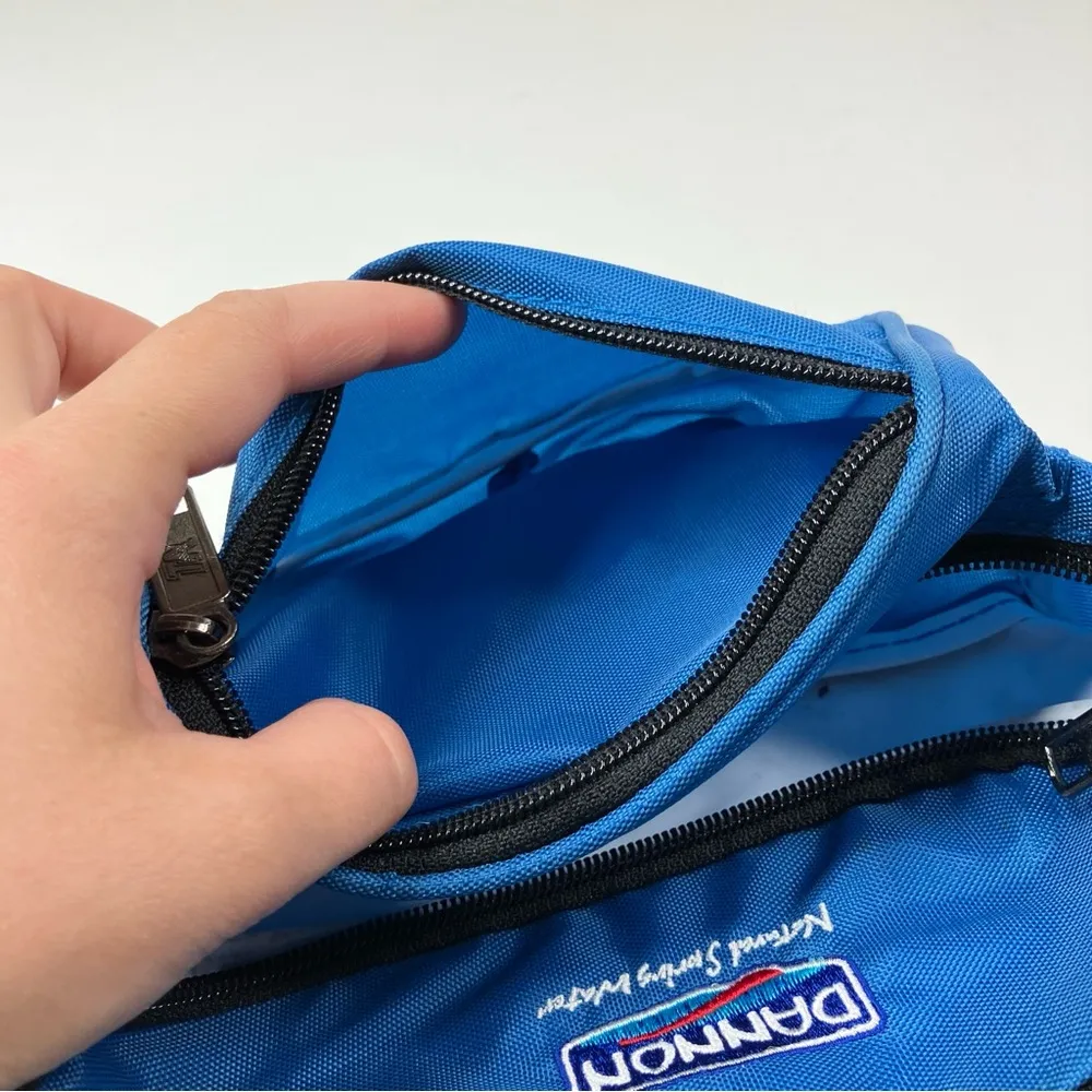 Vintage Dannon Water Blue Belt Bag Fanny Pack - Image 4