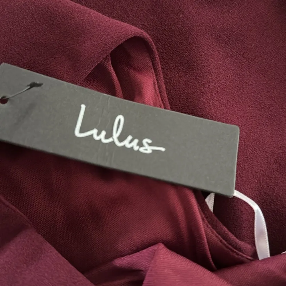Lulus So Flirty Burgundy One-Shoulder Cutout
Asymmetrical Dress NWT - Image 7