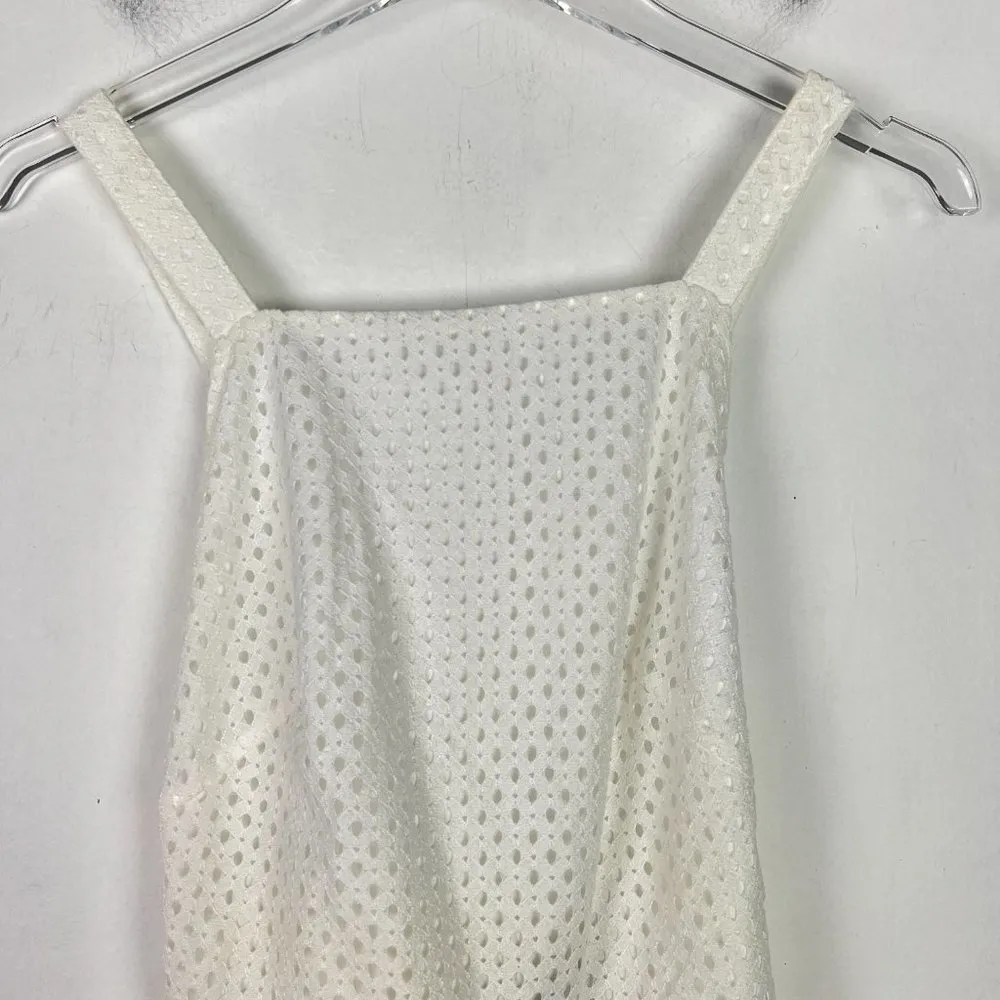 NWT Line & Dot Spring Life Apron Dress Eyelet Criss Cross Back Size XS NEW - Image 3