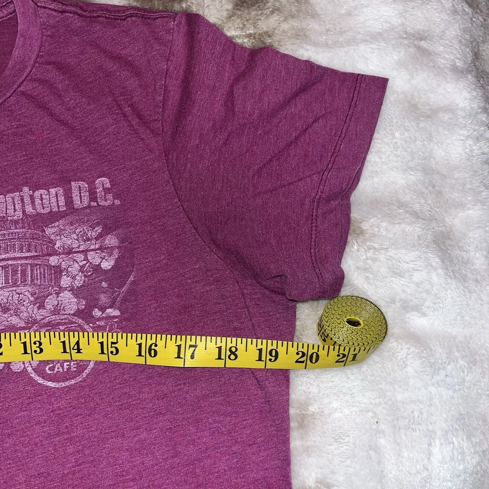 HARD ROCK CAFE Women’s Graphic T-Shirt Top Medium Pink Cotton Washington DC - Image 2