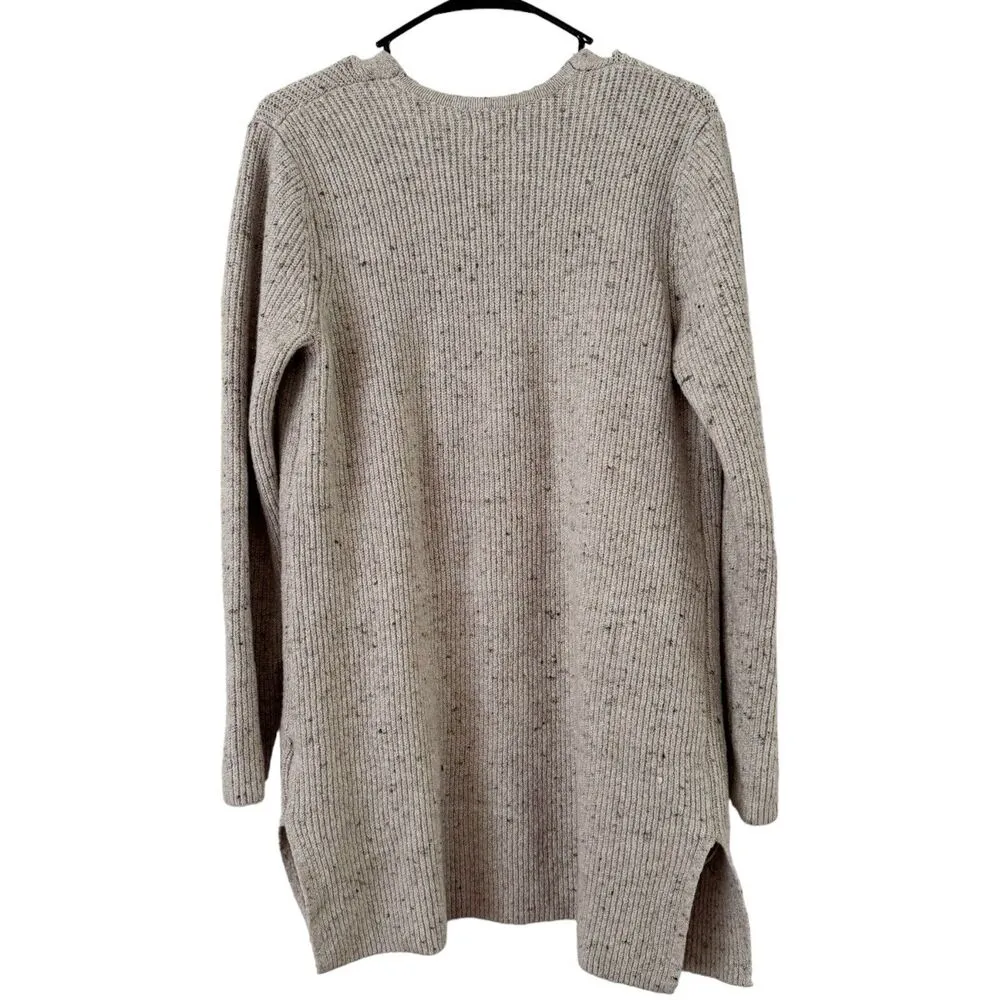 Old Navy Beige Marled Knit Open Front Classic Sweater Women’s Size Small - Image 2