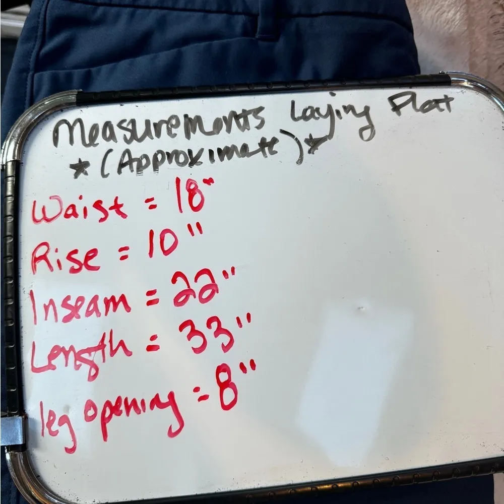 White House Black Market WHBM Perfect Form Straight Cropped Pants size 14 navy - Image 12