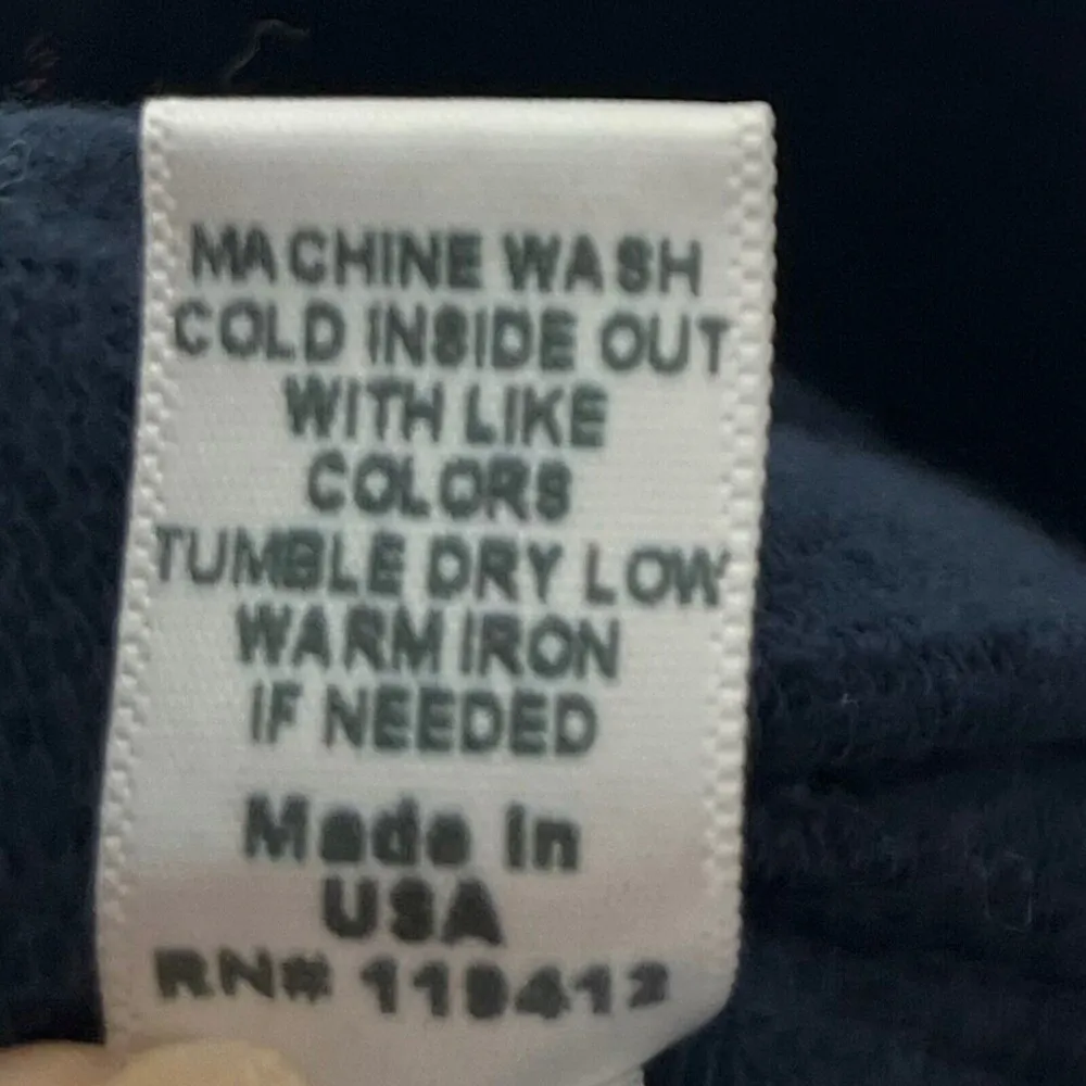 Monrow Women Supersoft Satin Stripes Sweatpants Navy Drawstring Size Small Blue - Image 13