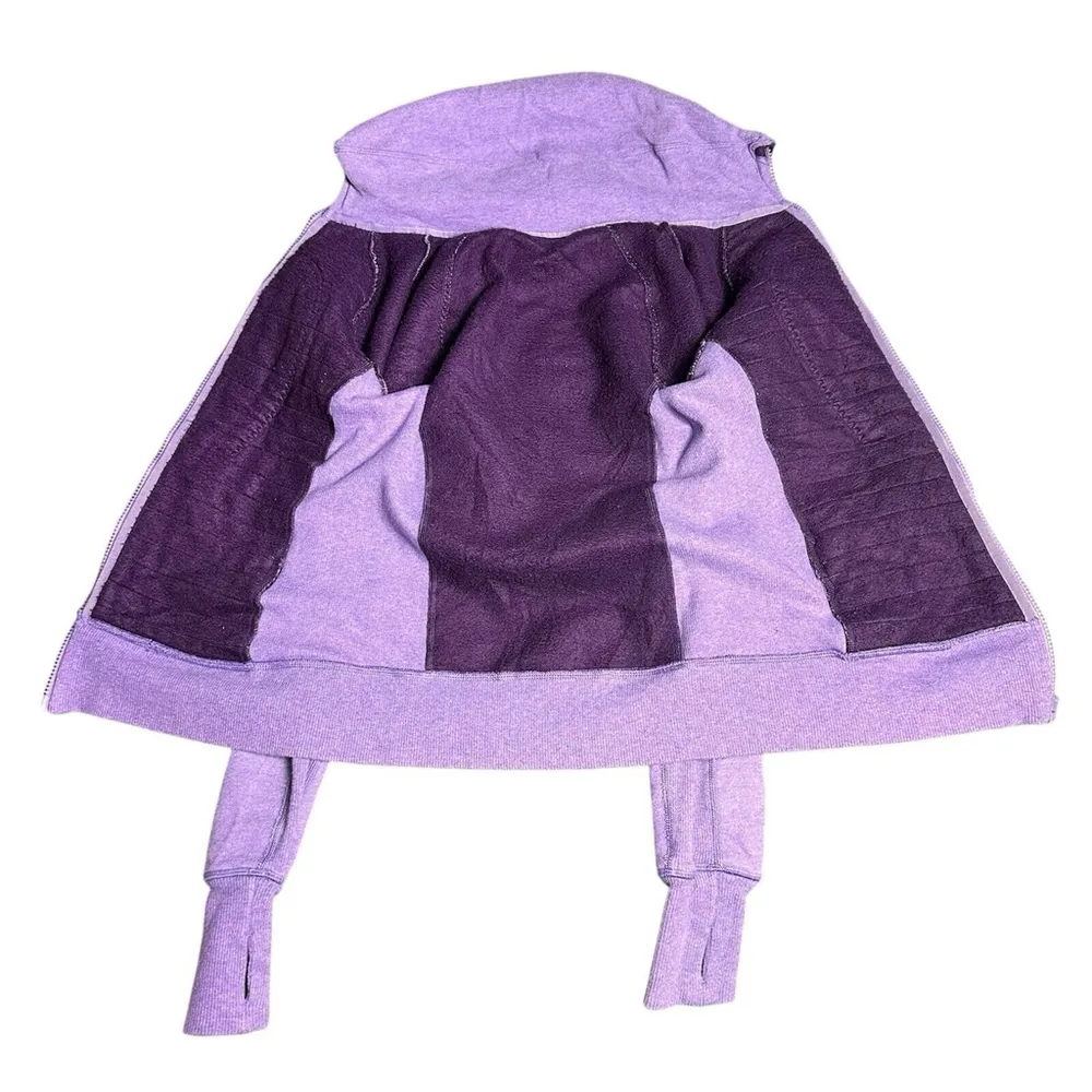 Lululemon Calm & Cozy Jacket Heathered Winter Orchid /Deep Zinfandel Size 4 - Image 13