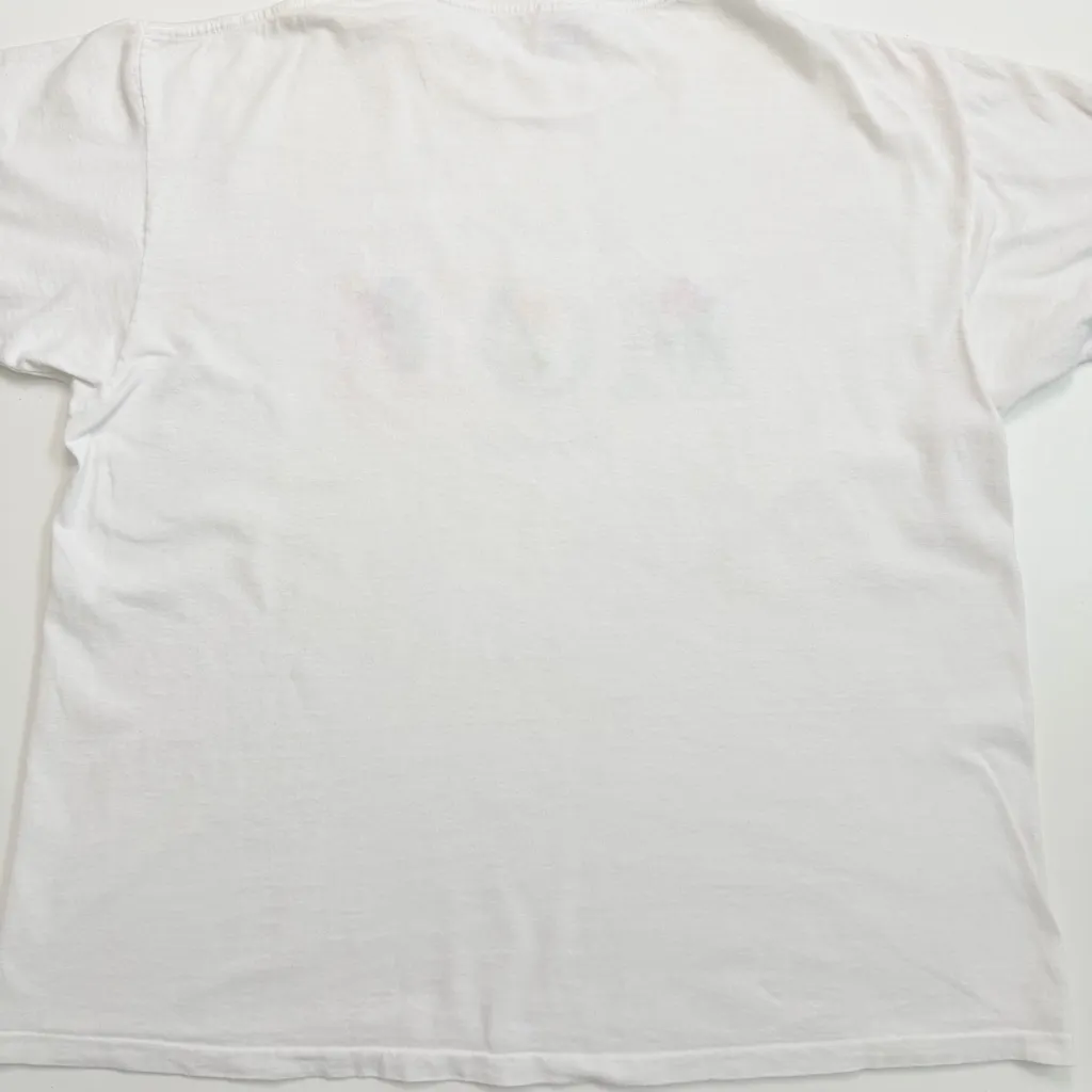 Vintage World's Greatest Mom Tee Shirt Single Stitch Embroidered Flowers White Size XL - Image 15