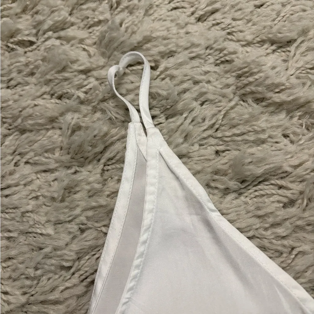 Free People White Button-Down Tie Tank Camisole Size M - Image 6