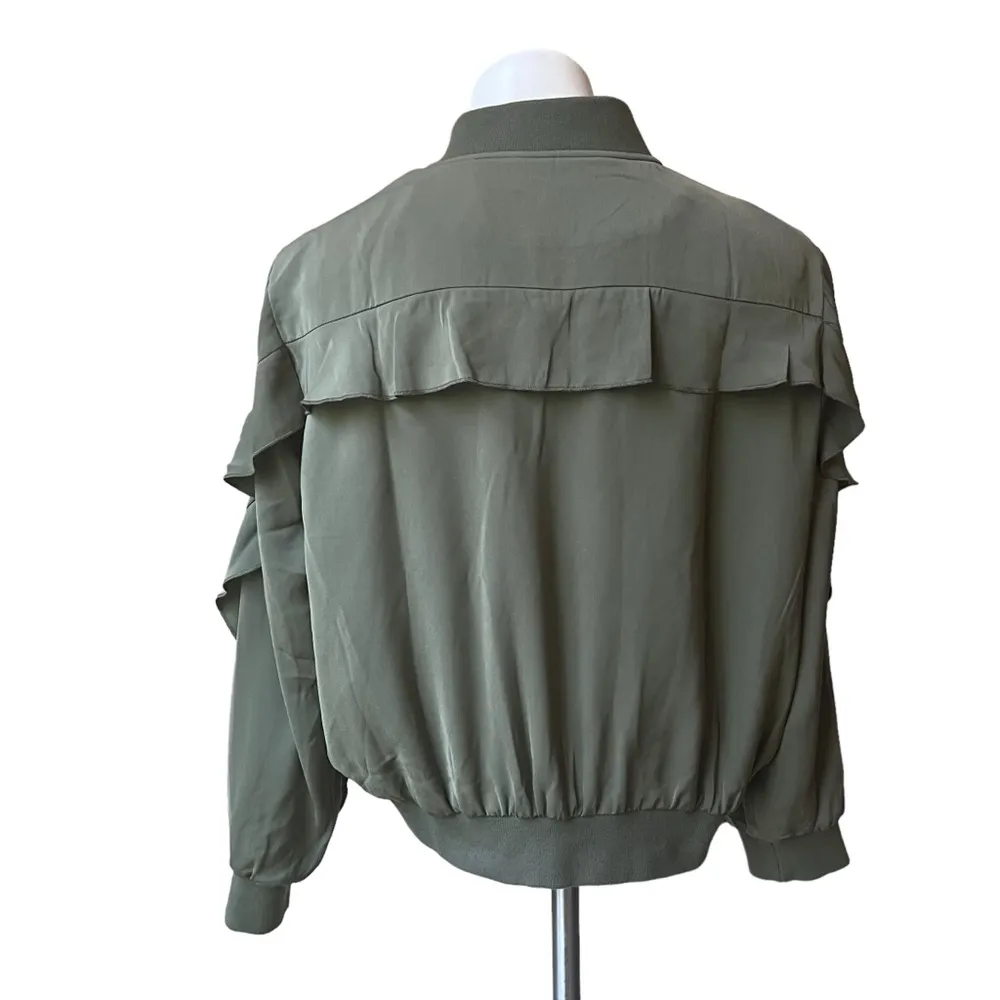 Nolan Ruffled Bomber Jacket, Sz S - Image 5