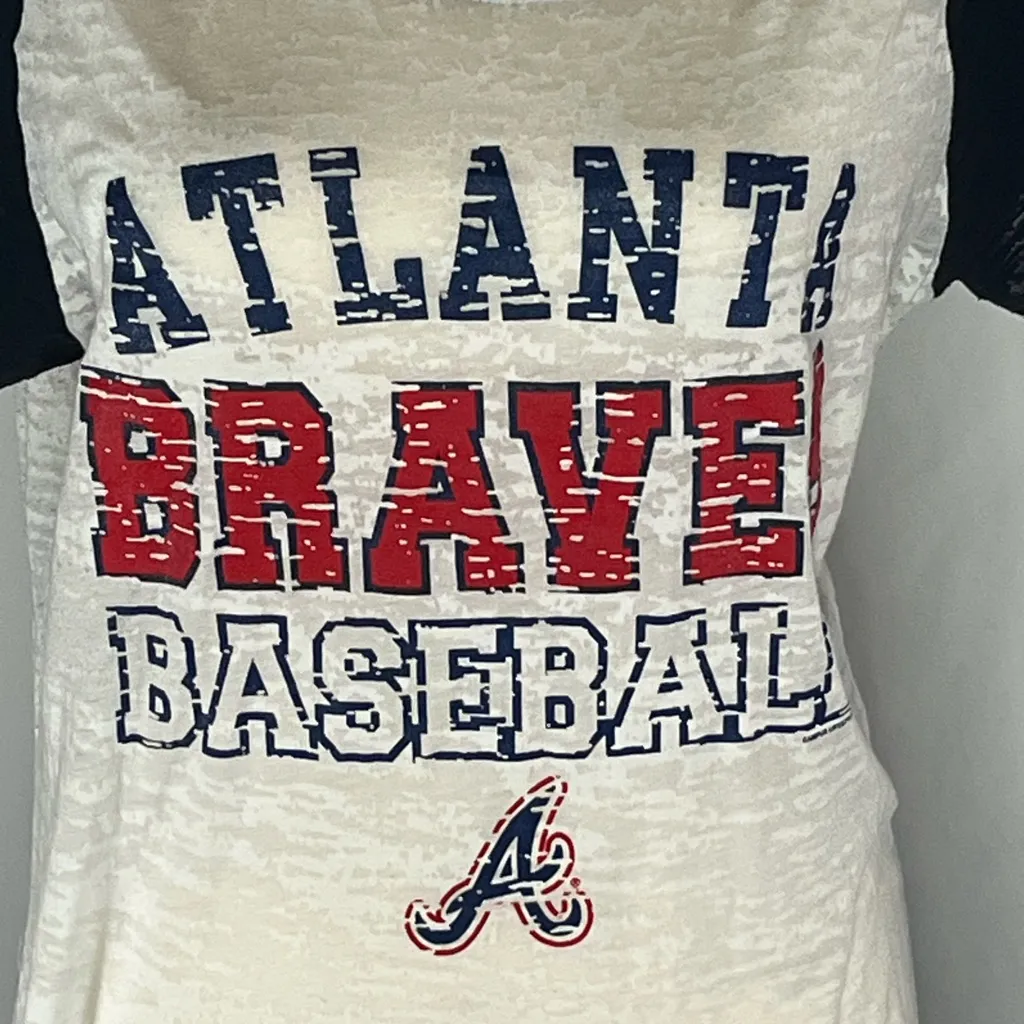 MLB Genuine Merchandise Atlanta Braves Women’s Burnout T - Image 2