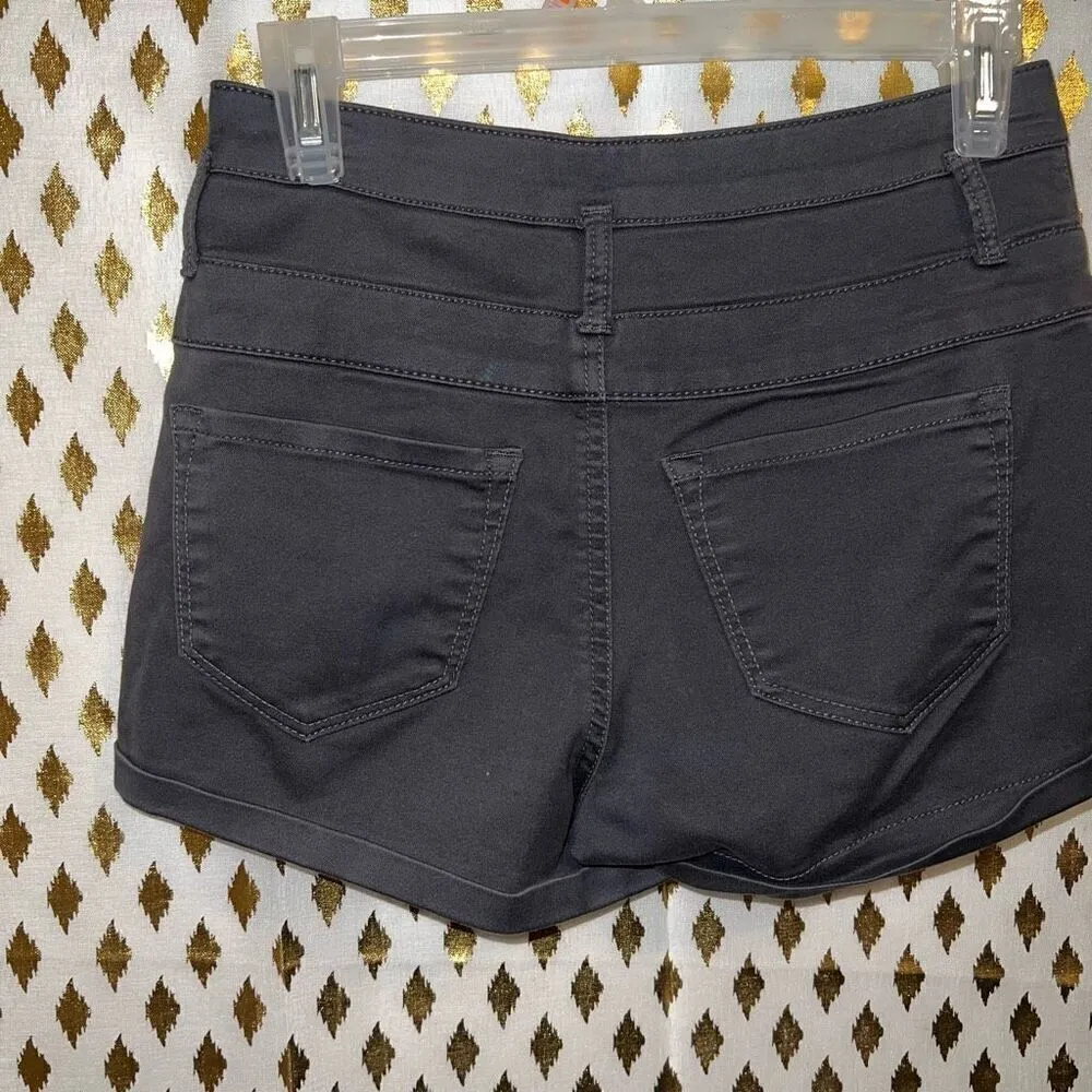 Refuge grey high waisted shorts size 2 - Image 3