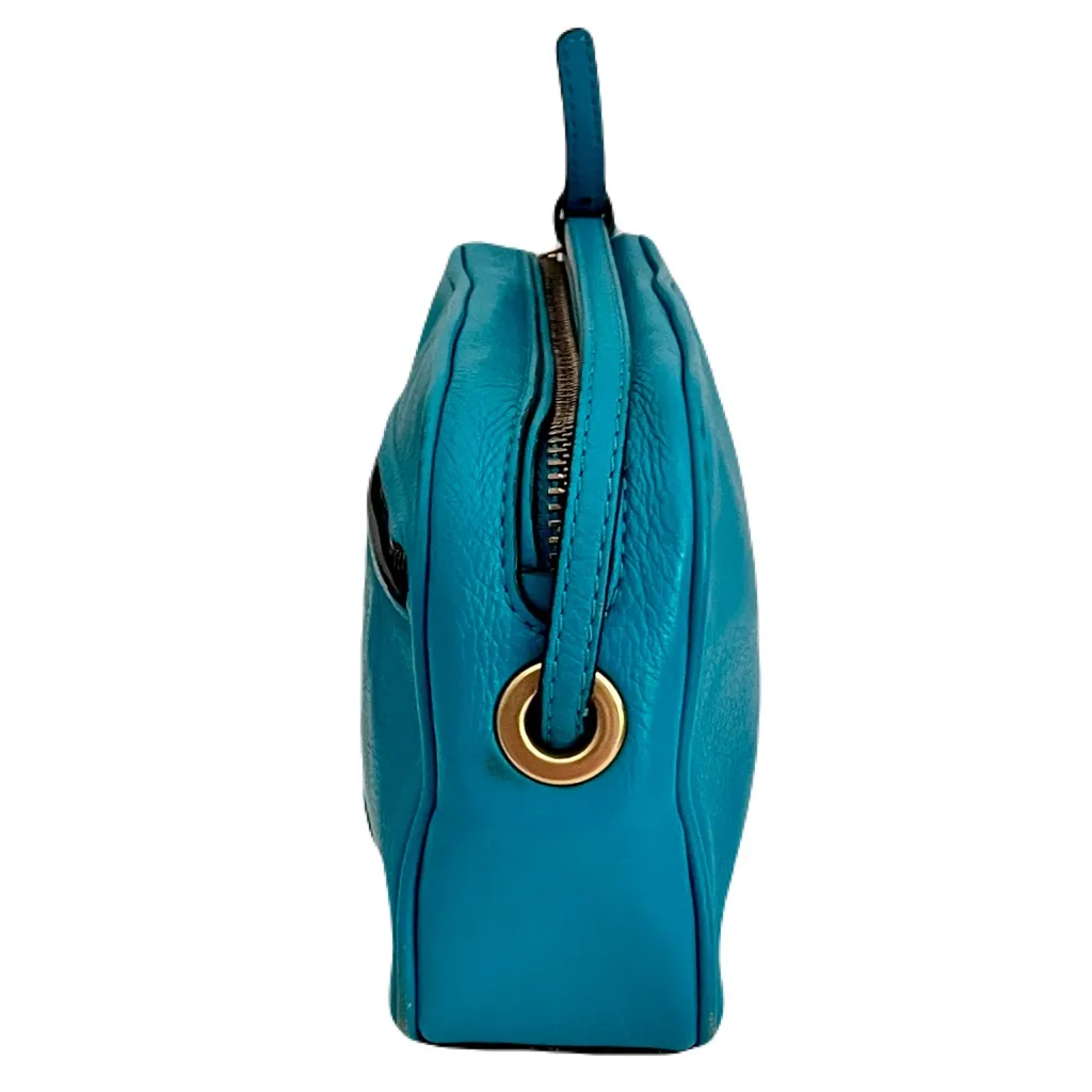 Marc by Marc Jacobs Turquoise Leather ‘Sally’ Crossbody Bag - Image 5