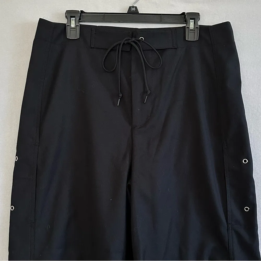 NWT Oak and Fort Women’s Parachute Pants Wide Leg High Rise Black Size 10 - Image 5