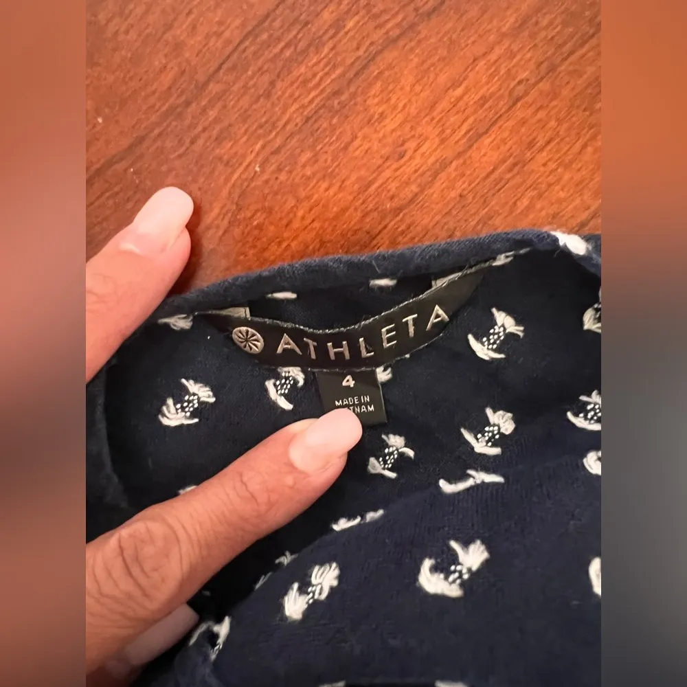 Athleta Linen Wide Leg Spaghetti Strap V-Neck Jumpsuit Size 4 - Image 12