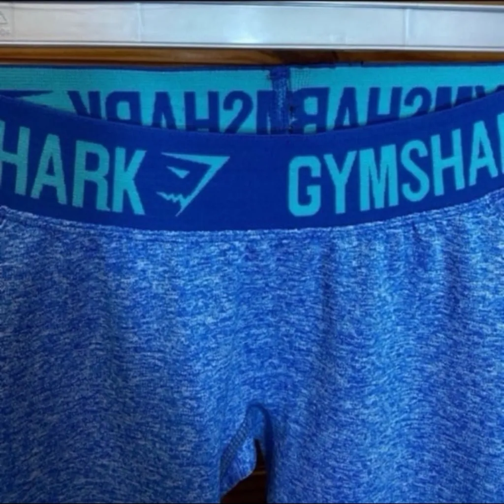 Gymshark Women Dry Fit FGymshark Women Dry Fit Flex Leggings Teal Ice Blue small - Image 3