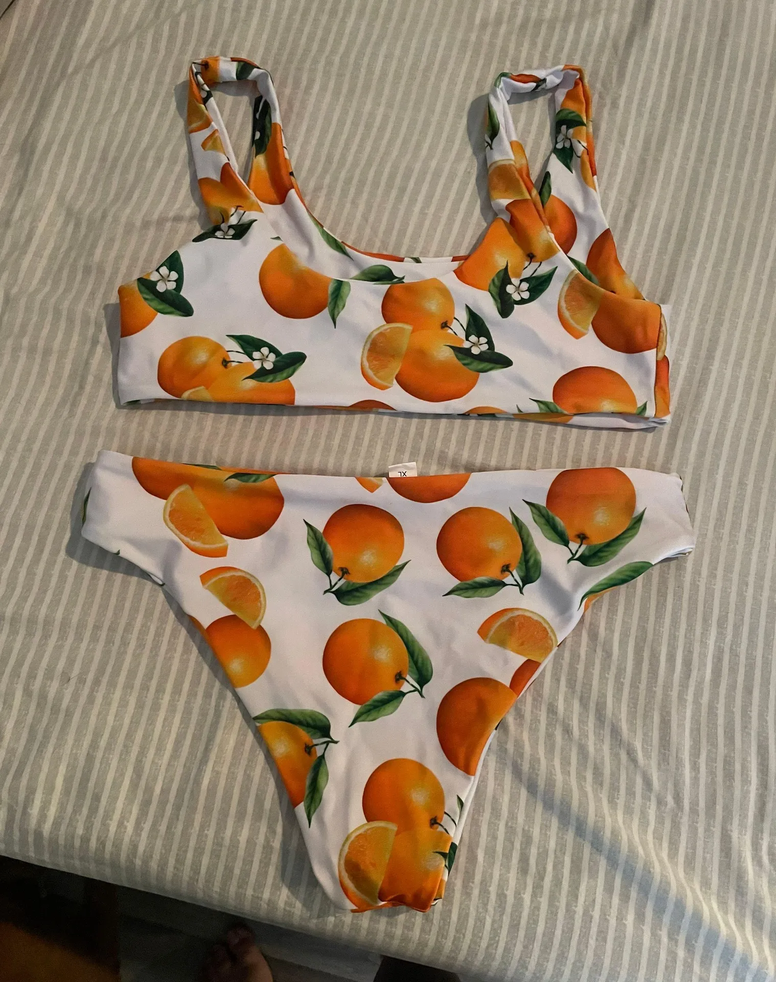 SheIn Orange Print  Bikini - Image 2