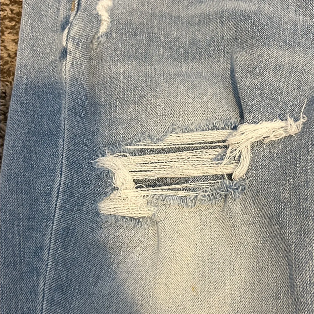 American Eagle Outfitters Sky Blue Ripped Skinny Jeans - Image 6