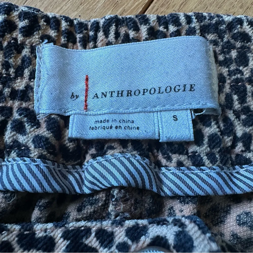 Anthropologie Kalea Animal Print High Rise Ankle Pants Womens Small Brushed - Image 6