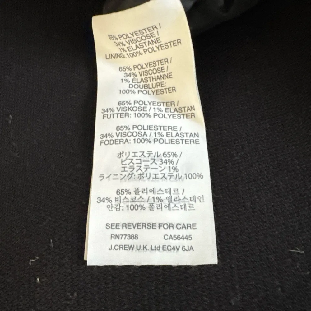 J.Crew black sheath dress with zipper details fully lined women’s size 16 tall - Image 5