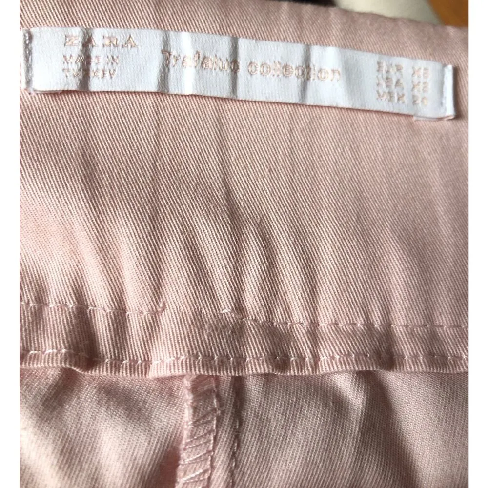 ZARA Trafaluc collection wide legged pink pants size XS - Image 11