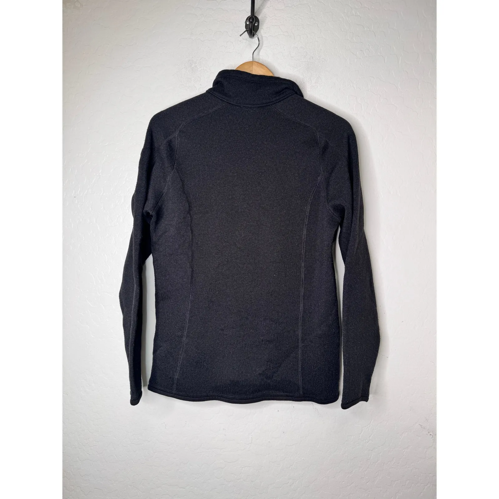 Patagonia Womens Better Fleece Quater 1/4 Zip Pull Over Sweater Black Size Small - Image 2