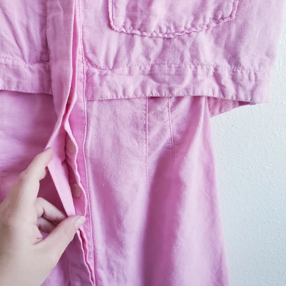 ZARA  Mini Open Back Button Down Dress - Image 5