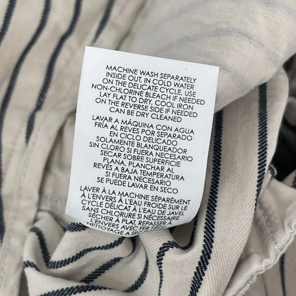 CABI Pants SZ 6 #5316 Stripe Tick Tock Crop Business Work Office Cotton Stretch - Image 16