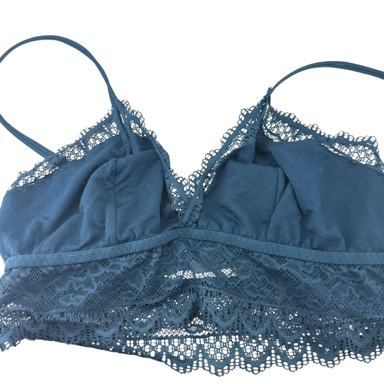 Soma Embraceable Lace Bralette Deep Teal Womens Large - Image 3