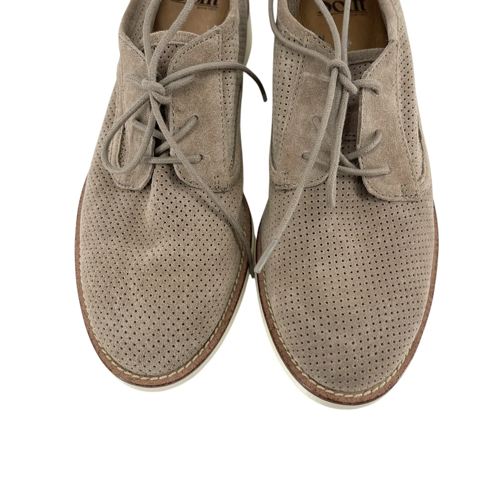 Söfft Simons Suede Oxford Shoes Women’s 9 Beige Perforated Quiet Luxury Comfort - Image 11